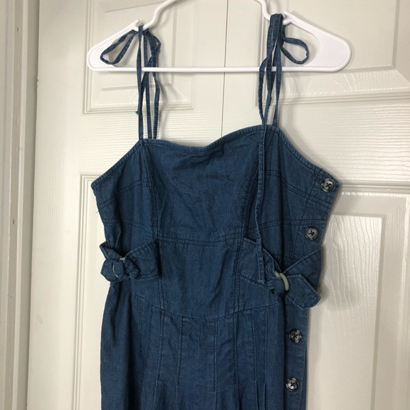 NWOT Free People Brittany Chambray Jumpsuit - Picture 6 of 6